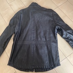【お渡し済】ZARA メンズフェイクレザー ブルゾン〈難あり〉12月末までの出品の画像