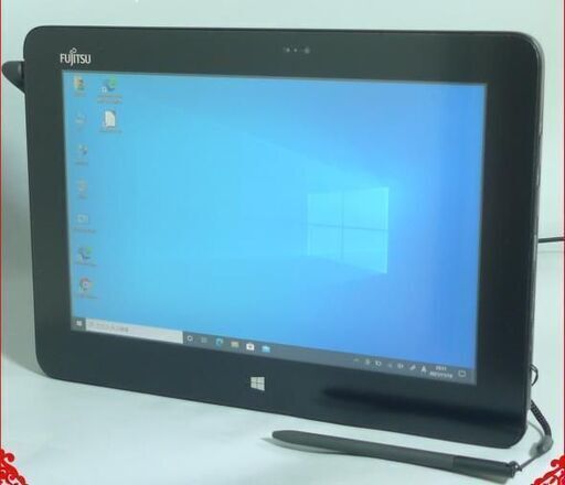 新店 数量限定 高速SSD64GB Windows10搭載 10.1型 中古良品 富士通 ARROWS Tab Q555/K32 タブレット Atom Z3745 4GB 無線 カメラ Office有