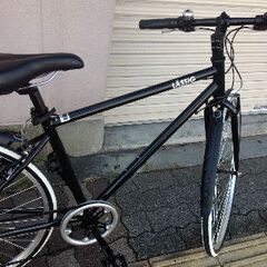 美品☆LASSIG[レッシグ]700c クロスバイク 7speeds/ブラックの画像