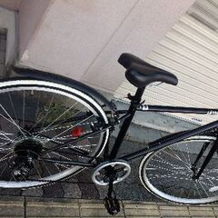 美品☆LASSIG[レッシグ]700c クロスバイク 7speeds/ブラックの画像