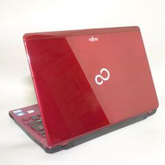 新品SSD 日本製 レッド 中古美品 ノートパソコン 13.3型 富士通 SH54/G 第2世代 Core i3 4GB DVDRW 無線 webカメラ Windows10 Office