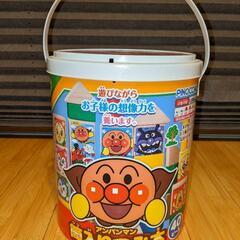 値下げ[アンパンマン]筒入りつみ木（1才半～4才くらいまで）の画像