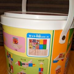 値下げ[アンパンマン]筒入りつみ木（1才半～4才くらいまで）の画像