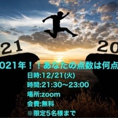 【2021年！！ あなたは、自分に点数つけるなら何？？】