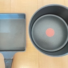 【無料】ティファール製IH対応フライパン、鍋　※取り外せる取手無しの画像