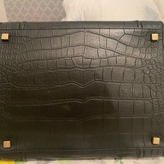 【CELINE セリーヌ】 トートバッグ ラゲージスモールスクエアファントム レザー 黒 型押し加工 バッグ の画像