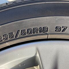 値下げ！タイヤ付き純正ホイール4本セット トヨタ 20系 ヴェルファイア/アルファード 235/50R18 97W　18 7.5J +45 PCD114.3 　ダンロップ ENA SAVE RV505 製造年月日2019年 18週×2本 50週×2本 の画像