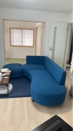 5人掛けソファー　オットマン付き