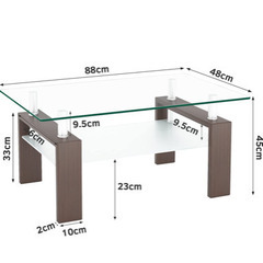 値下げしました！新品☆ガラスのダイニングテーブルの画像
