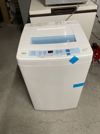 値下げ【格安】Haier 6.0kg洗濯機 AQW-S60C 2014年製 通電確認済み 引取歓迎 配送OK
