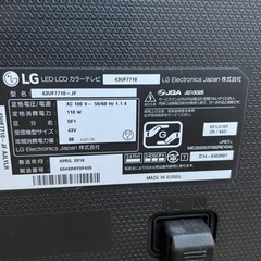 LG 43インチ IPS 4K液晶テレビ