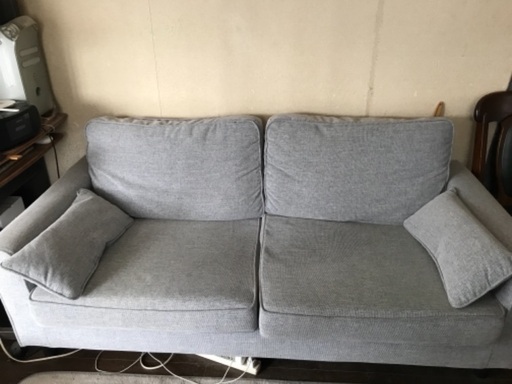 ソファ　3人がけ　グレー　きれいです。