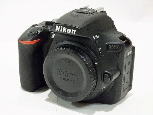 【苫小牧バナナ】良品 Nikon/ニコン D5600 デジタル一眼レフカメラ ボディのみ ブラック ストラップ 動作確認済み♪