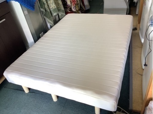 【リサイクルサービス八光　田上店　配達・設置OK】ニトリ　フロアベッド（ダブルベッド）脚付きダブル　ボンネル