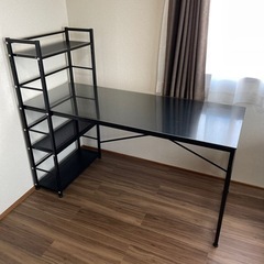 【品質の久富モデル】 パソコンデスク デスク ラック付き 幅14...