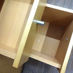 札幌 引き取り 無印良品 デスク/平机 チェア 引き出し付き コンパクト 木目 の画像