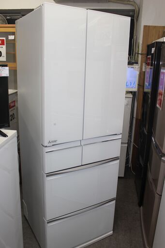 ★特別価格 6ドア 美品！値下げ ★三菱 冷凍冷蔵庫 (MR-MX46E-W形)455L 19年製★大田区、品川区 配送・設置無料★店頭取引歓迎