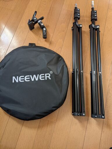 NEEWER 丸レフ板、スプリングクランプホルダー、ライトスタンド 2点セット 190cm