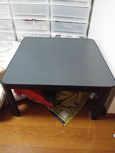 山善　黒　こたつテーブル　正方形