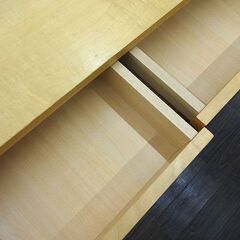 札幌 引き取り 無印良品 デスク/机/平机 引き出し付き コンソールデスク 木目の画像
