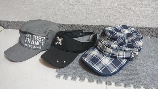 884★ゴルフキャップ3点セット OAKLEY、le coq sportif、KASCO