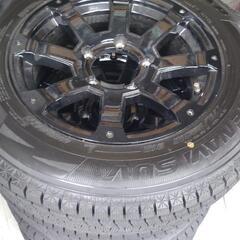 ワンシーズンのみ使用◆黒ホイール付 スタッドレスタイヤ４本セット◆アイスナビSUV◆175/80R16 91Q 16インチの画像