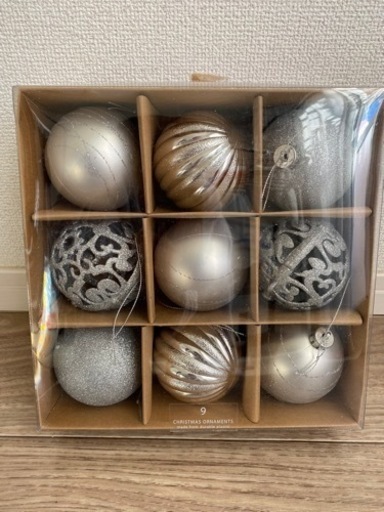 クリスマス　オーナメント　シルバー