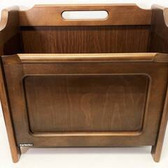 karimoku/カリモク家具 マガジンラック 雑誌入れ 新聞入れ 木製 本入れ インテリア 雑誌 収納 レトロ アンティーク★買取帝国 志木店の画像