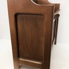 karimoku/カリモク家具 マガジンラック 雑誌入れ 新聞入れ 木製 本入れ インテリア 雑誌 収納 レトロ アンティーク★買取帝国 志木店の画像