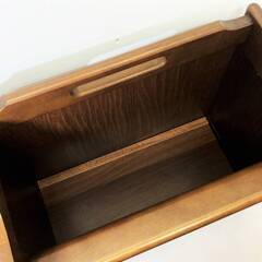 karimoku/カリモク家具 マガジンラック 雑誌入れ 新聞入れ 木製 本入れ インテリア 雑誌 収納 レトロ アンティーク★買取帝国 志木店の画像