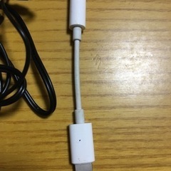 黒色　イヤホン　ライトニングアダプター付きの画像