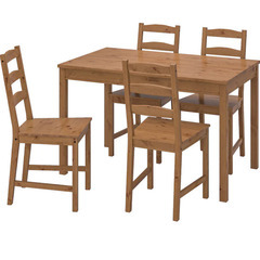 IKEAダイニングテーブルセット・椅子4脚：JOKKMOKK ヨ...