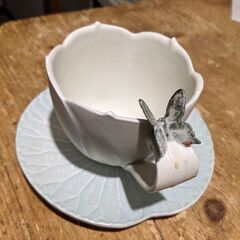 うつわやみたす カップ 蝶 蓮 ソーサー