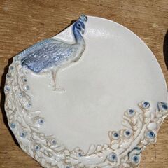 うつわやみたす　孔雀のお皿① うつわやみたす 孔雀 プレート