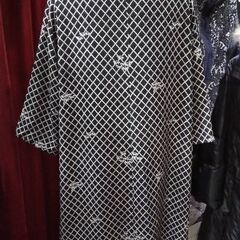 ★SALE★☆USED☆　ブラック×和柄・ロングコートの画像