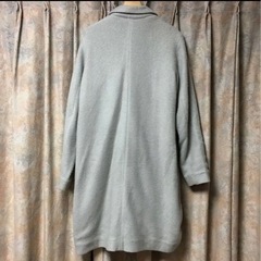 ライトグレー ロング チェスターコート Mサイズの画像