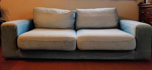 【ネット決済のみ】3人掛けジーンズ生地ソファ（ACME FURNITURE）