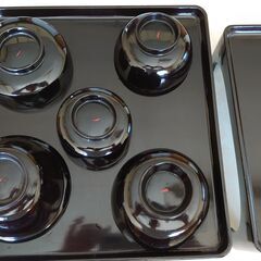 時代物　漆塗り　お膳とお椀　明治初期の画像