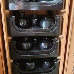 時代物　漆塗り　お膳とお椀　明治初期の画像