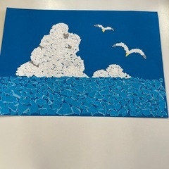 千切り絵アート　海