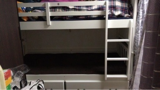 二段ベッド　ホワイト