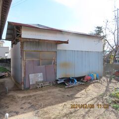 解体引き取り者決定しました。　建物だけ差し上げます　2間＊3間の鉄骨建物　東かがわ市　の画像