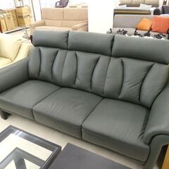 ニトリ 緑色レザーソファ　3人掛け・2人掛け【コメント欄必ずご確認下さい！！】 楽天市場】2人掛け ソファ (コウテイ3 LT) ニトリ 【配送員設置商品