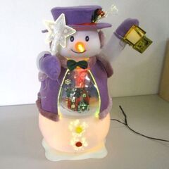 Xmas ディスプレイ 雪 星 スノーイングファイバーライトスノーマン スノードーム クリスマス 雪だるま ライト ☆ 札幌市北区屯田の画像