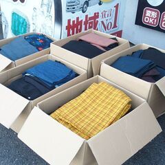 在庫処分品 中古ウール着物、喪服、男性着物などまとめて5箱 約3...
