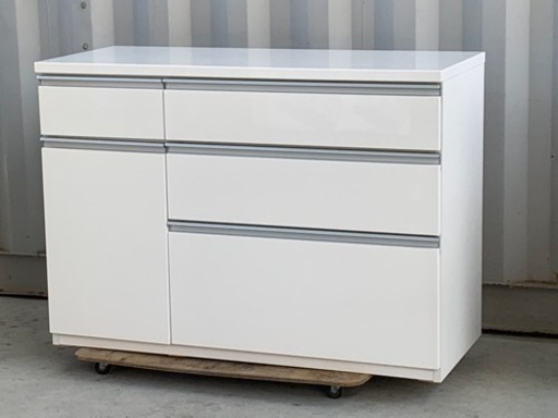 美品！レンジボード◇キッチンカウンター◇食器棚◇幅120◇ホワイト