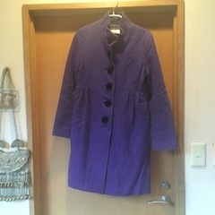 【2022年2月末まで】ノーカラーコート　青紫色？　７号くらい