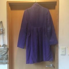 【2022年2月末まで】ノーカラーコート　青紫色？　７号くらいの画像