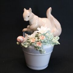 希少！廃版品 LLADRO リヤドロ リアドロ お庭で（リスとカタツムリ）