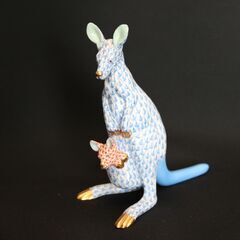HEREND HVNGARY ヘレンド カンガルー親子　フィギュリン HEREND HVNGARY ヘレンド カンガルー親子 フィギュリン